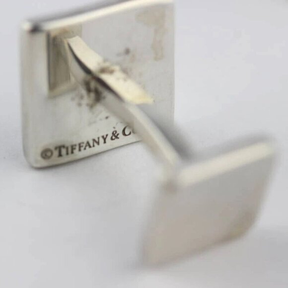 Tiffany & Co Notes Square Cufflinks Cuff Links Silver 925 Auth #7381 - Picture 5 of 5